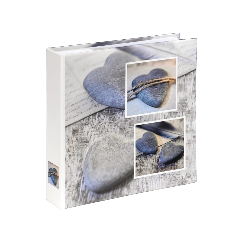 Album photo Hama Catania - Contient 200 photos 10x15cm - Insert latéral - Couverture plastifiée - 22,5x22cm - Gris