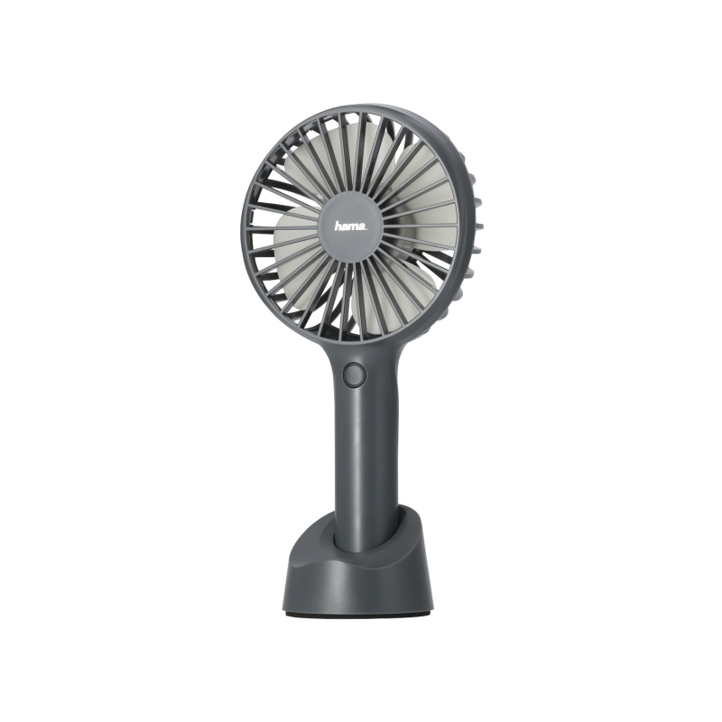 Ventilateur portable Hama - Rechargeable - 3 vitesses - Gris