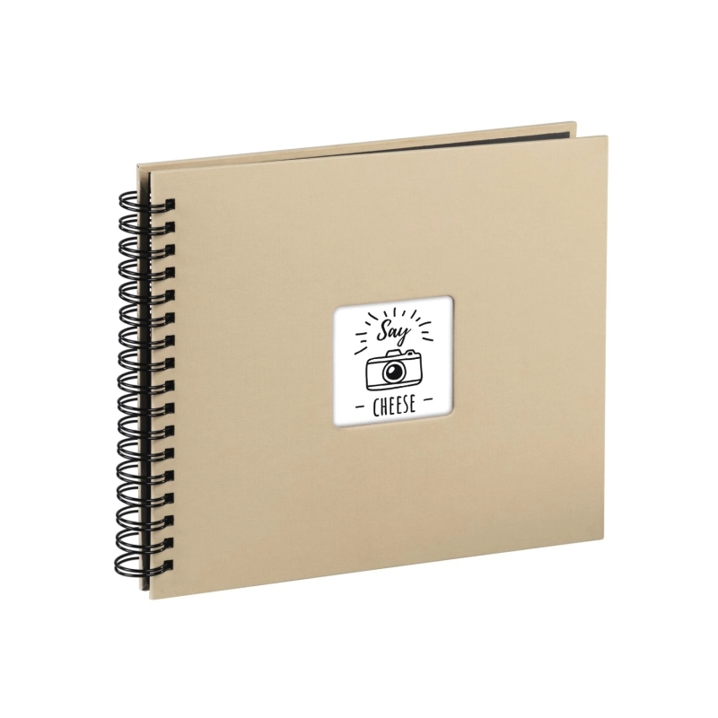 Album photo à spirale Hama Fine Art - 50 pages noires - Couverture en papier - 36 x 32 cm - Marron