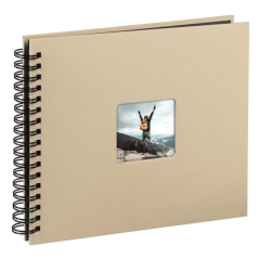 Album photo à spirale Hama Fine Art - 50 pages noires - Couverture en papier - 36 x 32 cm - Marron