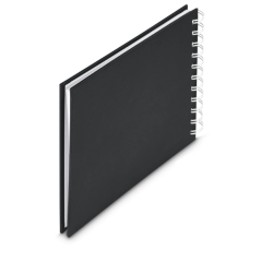 Album photo à spirale Hama Fine Art - 30 pages blanches - Couverture en papier texturé - 18,5 x 15 cm - Noir