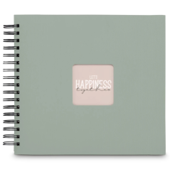 Album photo à spirale Hama Fine Art - 50 pages noires - Couverture en papier - 28 x 24 cm - Vert pastel