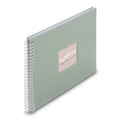 Album photo à spirale Hama Fine Art - 50 pages blanches - Couverture en papier - 36 x 32 cm - Vert pastel