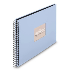 Album photo à spirale Hama Fine Art - 50 pages noires - Couverture en papier - 36 x 32 cm - Bleu