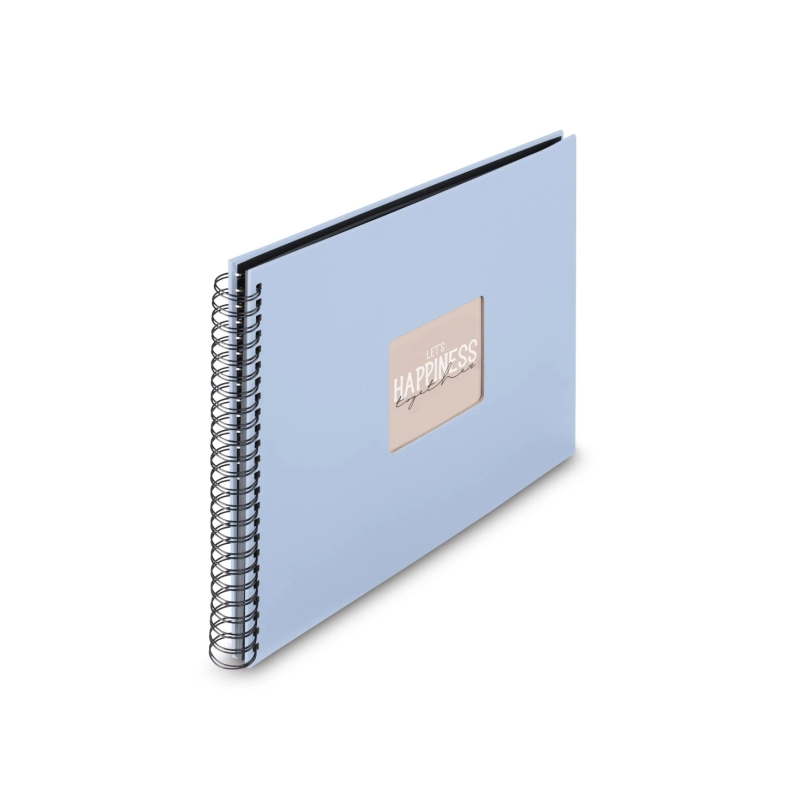 Album photo à spirale Hama Fine Art - 50 pages noires - Couverture en papier - 36 x 32 cm - Bleu