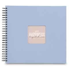 Album photo à spirale Hama Fine Art - 50 pages noires - Couverture en papier - 36 x 32 cm - Bleu