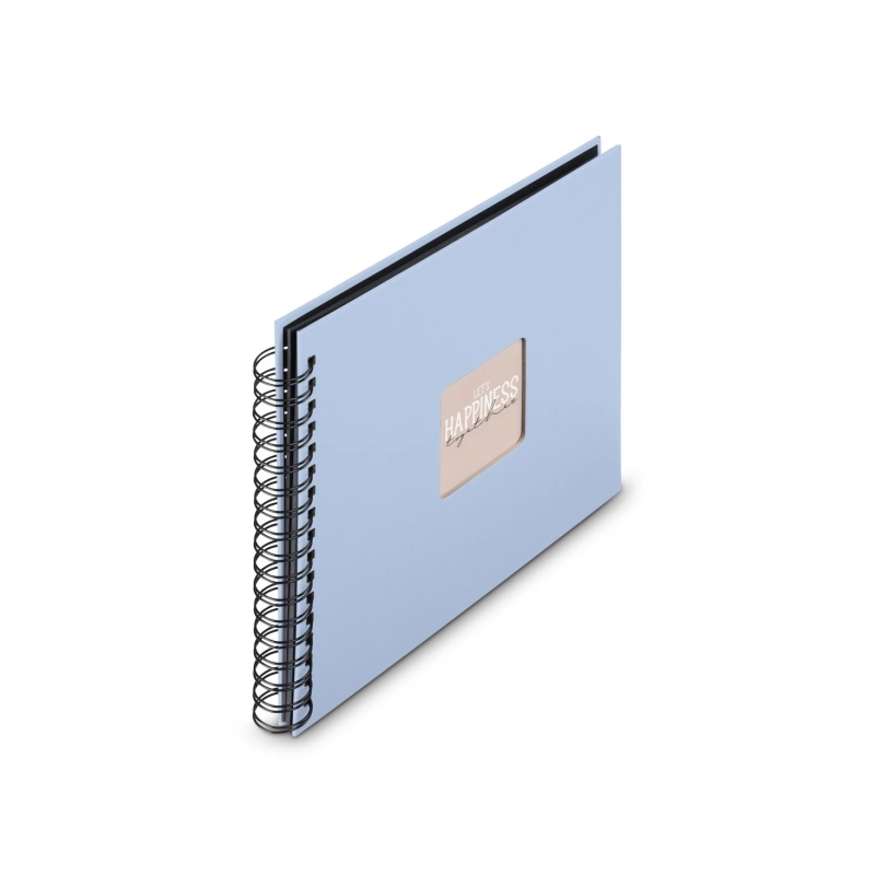 Album photo à spirale Hama Fine Art - 50 pages noires - Couverture en papier - 28 x 24 cm - Bleu