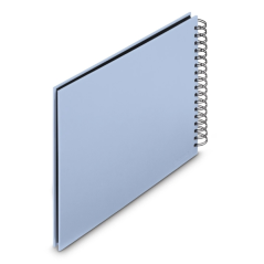 Album photo à spirale Hama Fine Art - 50 pages noires - Couverture en papier - 28 x 24 cm - Bleu
