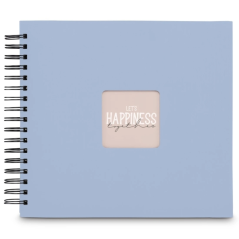 Album photo à spirale Hama Fine Art - 50 pages noires - Couverture en papier - 28 x 24 cm - Bleu