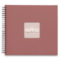 Album photo à spirale Hama Fine Art - 50 pages noires - Couverture en papier - 36 x 32 cm - Rouge