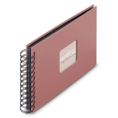 Album photo à spirale Hama Fine Art - 50 pages noires - Couverture en papier - 24 x 17 cm - Rouge