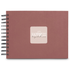 Album photo à spirale Hama Fine Art - 50 pages noires - Couverture en papier - 24 x 17 cm - Rouge