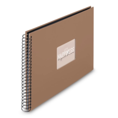 Album photo à spirale Hama Fine Art - 50 pages noires - Couverture en papier - 36 x 32 cm - Marron