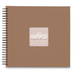 Album photo à spirale Hama Fine Art - 50 pages noires - Couverture en papier - 36 x 32 cm - Marron