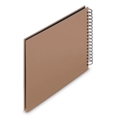 Album photo à spirale Hama Fine Art - 50 pages noires - Couverture en papier - 28 x 24 cm - Marron