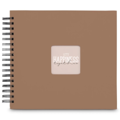 Album photo à spirale Hama Fine Art - 50 pages noires - Couverture en papier - 28 x 24 cm - Marron