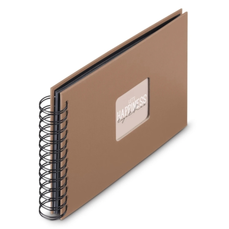 Album photo à spirale Hama Fine Art - 50 pages noires - Couverture en papier - 24 x 17 cm - Marron