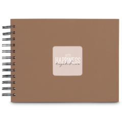 Album photo à spirale Hama Fine Art - 50 pages noires - Couverture en papier - 24 x 17 cm - Marron