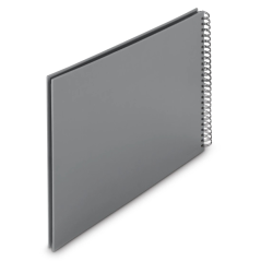 Album photo à spirale Hama Fine Art - 50 pages noires - Couverture en papier - 36 x 32 cm - Gris