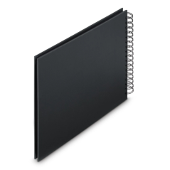 Album photo à spirale Hama Fine Art - 50 pages noires - Couverture en papier - 28 x 24 cm - Noir