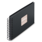 Album photo à spirale Hama Fine Art - 50 pages noires - Couverture en papier - 24 x 17 cm - Noir