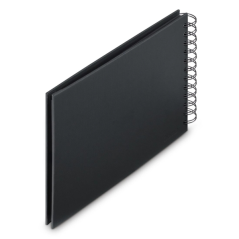 Album photo à spirale Hama Fine Art - 50 pages noires - Couverture en papier - 24 x 17 cm - Noir