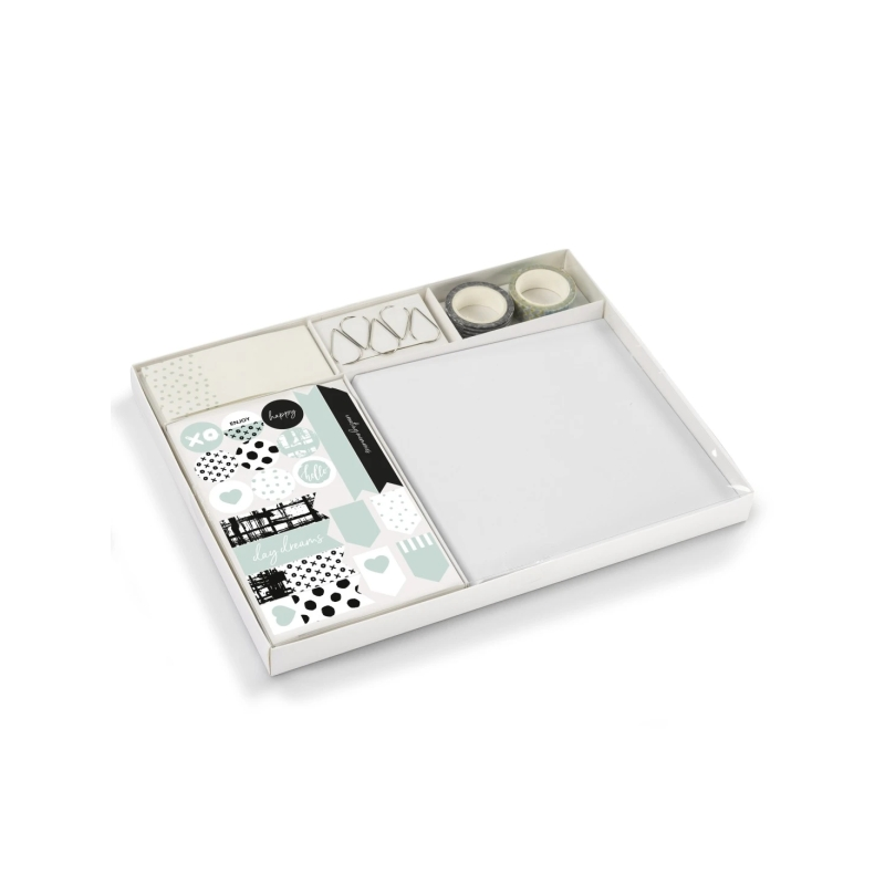 Album photo personnalisable Hama Set - 18 x 18 cm - Blanc