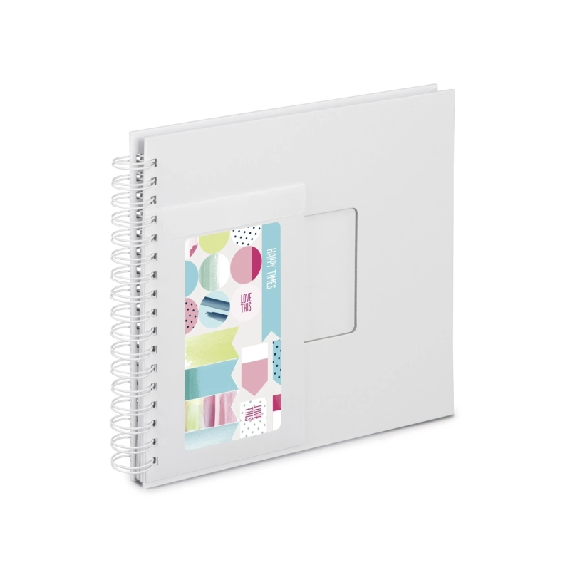 Album photo à spirale Hama - 50 pages blanches - 28 x 24 cm - Blanc