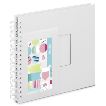 Album photo à spirale Hama - 50 pages blanches - 28 x 24 cm - Blanc