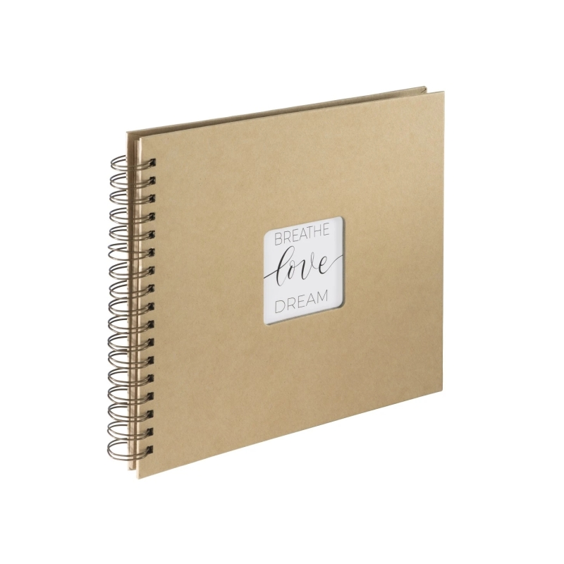 Album photo à spirale Hama Craft - 40 pages en papier kraft - Couverture en papier - 28 x 24 cm - Marron