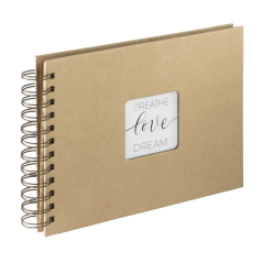 Album photo à spirale Hama Craft - 40 pages en papier kraft - Couverture en papier - 24 x 17 cm - Marron