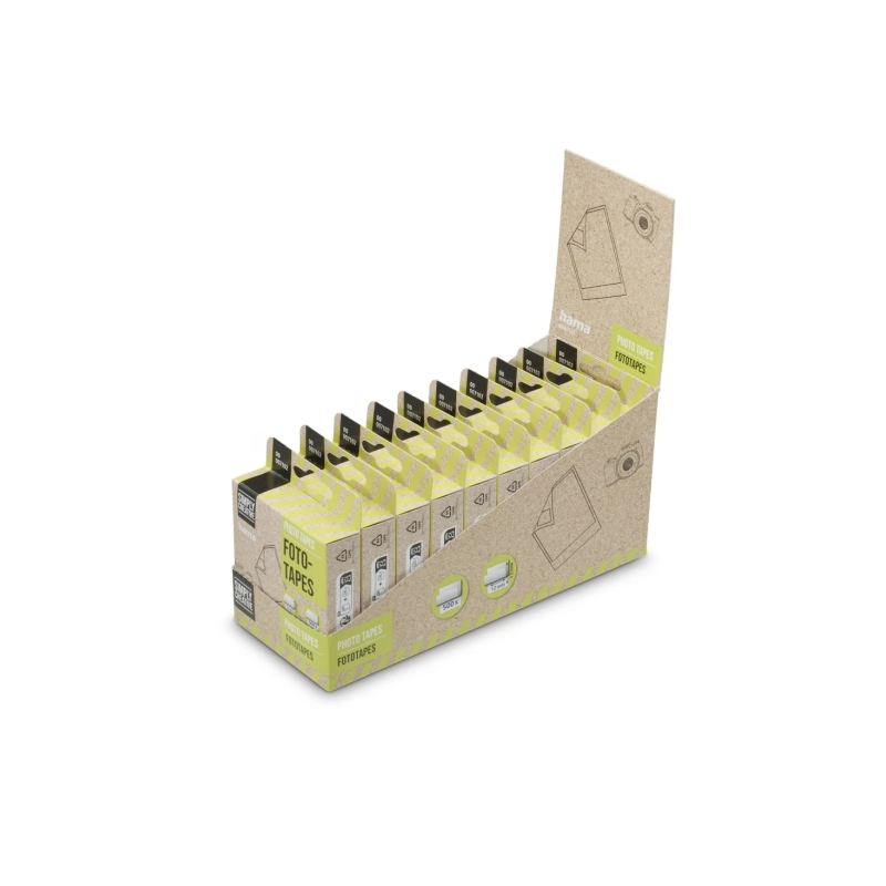 Présentoir Hama avec 10 paquets de 500 autocollants double face - Idéal pour les photos - 12 x 13 mm - Couleurs assorties