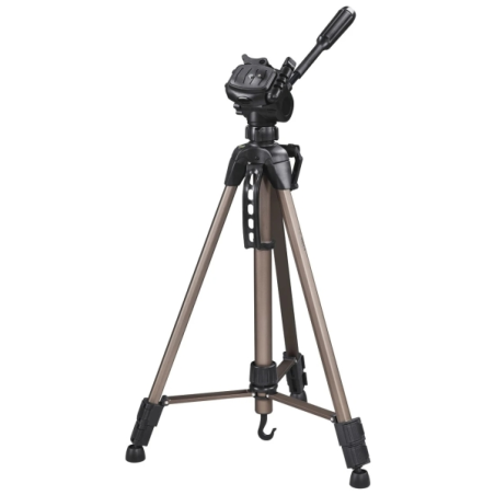 Trépied Hama Star 61 pour appareil photo avec filetage 1/4" - Hauteur jusqu'à 153 cm - Poids max. 3 kg - Manivelle sur la