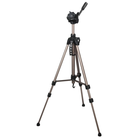 Trépied Hama Star 61 pour appareil photo avec filetage 1/4" - Hauteur jusqu'à 153 cm - Poids max. 3 kg - Manivelle sur la