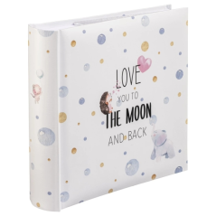 Album photo Hama to the Moon - Contient 200 photos 10x15cm - Insert latéral - Couverture plastifiée - 22,5x22cm - Multicolore