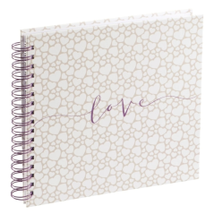 Album photo à spirale Hama Romance - 40 pages blanches - Couverture plastifiée - 28 x 24 cm - Multicolore