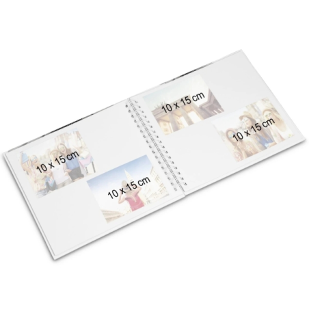 Album photo à spirale Hama Romance - 40 pages blanches - Couverture plastifiée - 28 x 24 cm - Multicolore