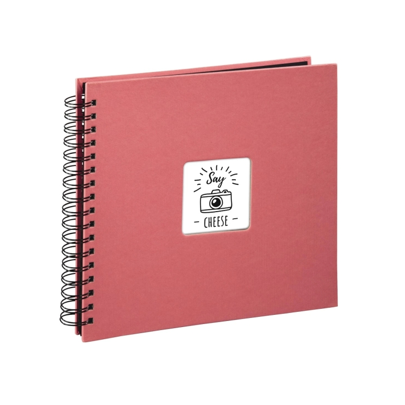 Album photo à spirale Hama - 50 pages noires - Couverture en papier - 28 x 24 cm - Rose