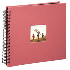 Album photo à spirale Hama - 50 pages noires - Couverture en papier - 28 x 24 cm - Rose