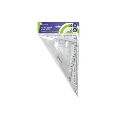 ✅ Équerre Bismark 15 cm et 23 cm - En plastique - Idéale pour l'école - Transparente couleur Transparent en stock