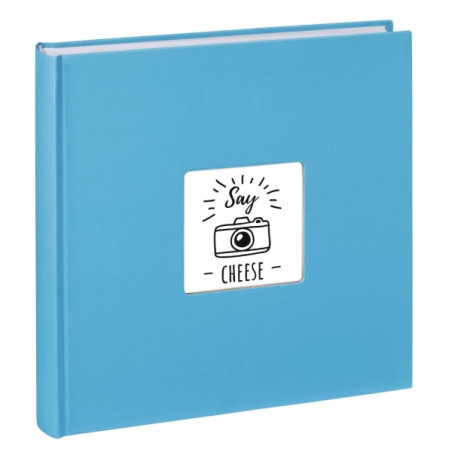Album photo Hama Fine Art - 100 pages blanches - Couverture en papier texturé - 30 x 30 cm - Bleu