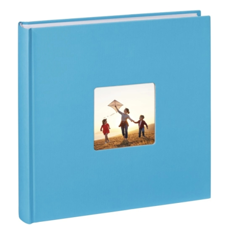 Album photo Hama Fine Art - 100 pages blanches - Couverture en papier texturé - 30 x 30 cm - Bleu