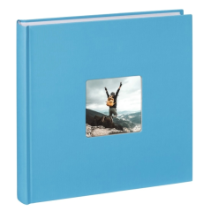 Album photo Hama Fine Art - 100 pages blanches - Couverture en papier texturé - 30 x 30 cm - Bleu