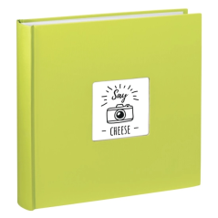 Album photo Hama Fine Art - 100 pages blanches - Couverture en papier texturé - 30 x 30 cm - Vert citron
