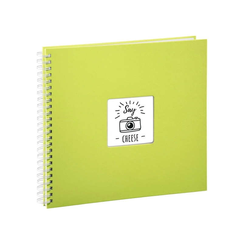 Album photo à spirale Hama Fine Art - 50 pages blanches - Couverture en papier - 36 x 32 cm - Vert citron