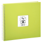 Album photo à spirale Hama Fine Art - 50 pages blanches - Couverture en papier - 36 x 32 cm - Vert citron
