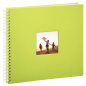 Album photo à spirale Hama Fine Art - 50 pages blanches - Couverture en papier - 36 x 32 cm - Vert citron