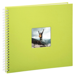 Album photo à spirale Hama Fine Art - 50 pages blanches - Couverture en papier - 36 x 32 cm - Vert citron