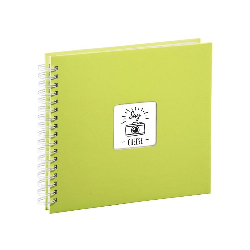Album photo à spirale Hama Fine Art - 50 pages blanches - Couverture en papier - 28 x 24 cm - Vert citron