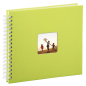 Album photo à spirale Hama Fine Art - 50 pages blanches - Couverture en papier - 28 x 24 cm - Vert citron